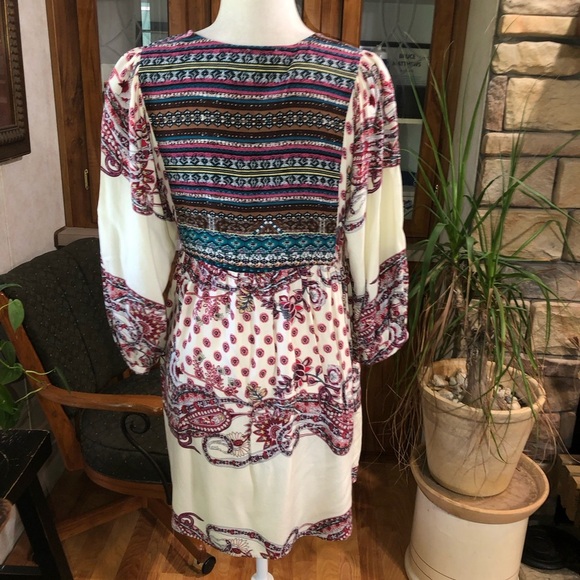 UMGEE SIZE LARGE BOHEMIAN MULTICOLORED DRESS EUC - Picture 6 of 6